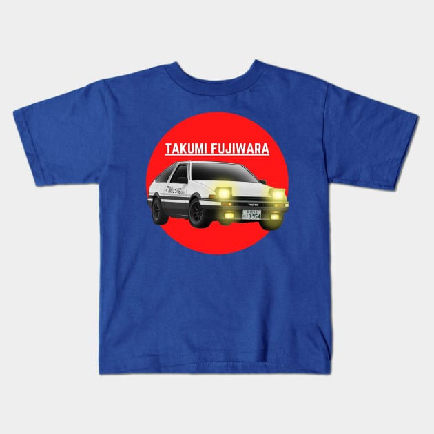 takumi fujiwara Kids T-Shirt by MOTOSHIFT